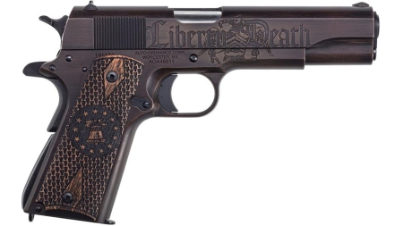 Kahr Arms Liberty Special Edition 1911 Handgun .45 Cal 7rd Magazine 5" Barrel Engraved Wood Grip