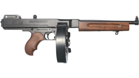THOMPSON 1927A1 DELUXE PISTOL .45 CAL. LW 10.5 BBL W/100 RD DRUM TOMMY GUN