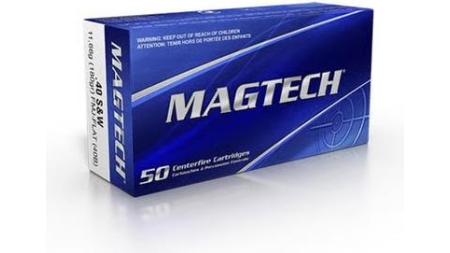 MagTech Handgun Ammunition .40 S&W 180gr FMJ 990 fps 1000/ct Case(20-50/ct Boxes)