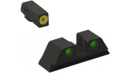 Meprolight ML41218 Hyper-Bright Yellow Ring Front/Green Rear Sights for Kimber 1911 Pistols