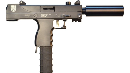 Masterpiece Arms Defender MPA30T Handgun 9mm Luger 30rd Magazine 4.5" Threaded Barrel Black