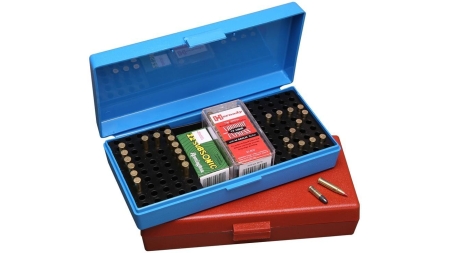 MTM .17 /.22 Rimfire Ammo Box 100/tray Blue