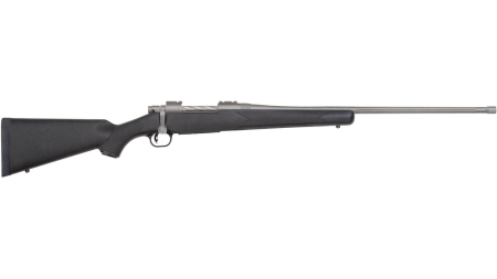 Mossberg Patriot Stainless Cerakote Rife 7mm PRC 3rd Capacity 24'' Threaded Barrel Black Synthetic Stock