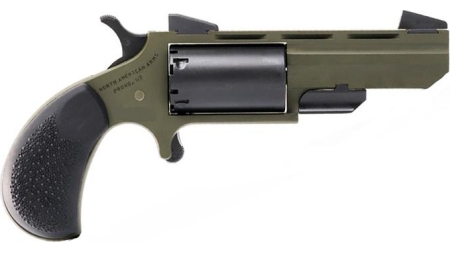 NAA Green Huntsman Conversion Handgun .22 LR/22 WMR 5rd Capacity 2" Barrel OD Green/Black