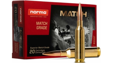 Norma Golden Target Match Rifle Ammunition .338 Lapua 250gr BTHP 2838 fps 20/ct