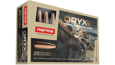Norma ORYX Rifle Ammunition .308 Win 180gr JSP 2612 fps 20/ct