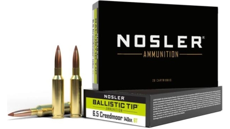 Nosler Ballistic Tip hunting Ammunition 6.5mm Creedmoor 140g PT 2650 fps 20/ct