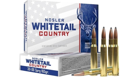 Nosler Whitetail Country Rifle Ammunition .30-06 Sprg 165gr SP 2900 fps 20/ct