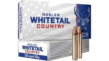 Nosler Whitetail Country Rifle Ammunition 350 Legend 180gr LFN 2100 fps 20/ct