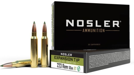 Nosler E-Tip Rifle Ammunition 223 Rem 55 gr E-Tip 3100 fps 20/ct