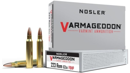 Nosler Varmegeddon Rifle Ammunition .223 Rem 62 gr FBHP 2950 fps 20/ct