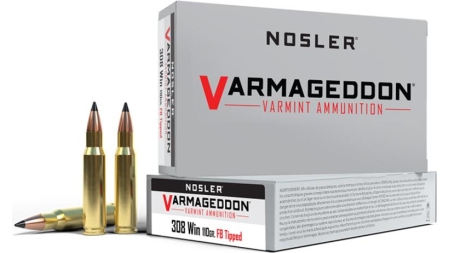 Nosler Varmegeddon Rifle Ammunition .308 Win 110 gr FB Tipped 3150 fps 20/ct
