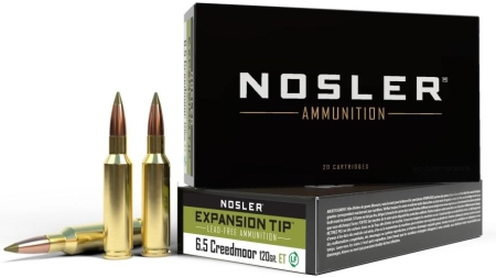 Nosler E-Tip Rifle Ammunition 6.5 Creedmoor 120 gr E-Tip  2850 fps 20/ct