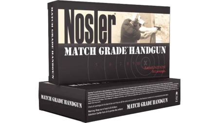 Nosler Match Grade Handgun Ammo .45 ACP 185 gr JHP 915 fps 50/ct