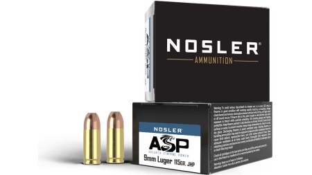 Nosler Match Grade Handgun Ammo 9mm Luger 115 gr JHP 1170 fps 20/ct