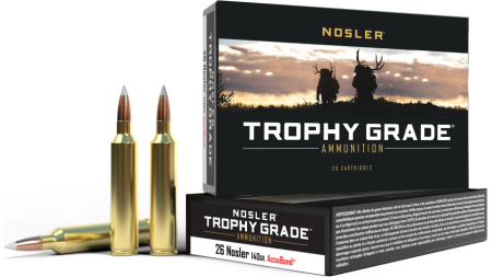 Nosler Accubond Trophy Grade Rifle Ammunition 26 Nosler 140 gr PT 3300 fps 20/ct