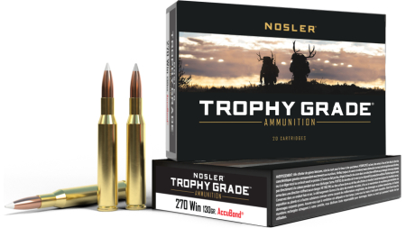 Nosler Accubond Trophy Grade Rifle Ammunition .270 Win 130 gr PT 3075 fps 20/ct
