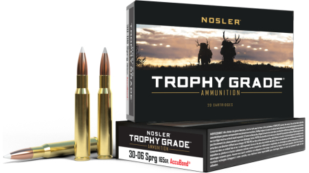 Nosler Trophy Grade Rifle Ammunition .30-06 Sprg 165 gr AB 2950 fps 20/ct