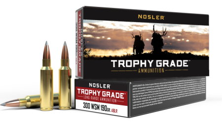 Nosler Accubond Long Range Trophy Grade Rifle Ammunition .300 WSM 190 gr PT 2875 fps 20/ct