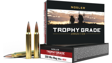 Nosler Accubond Long Range Trophy Grade Rifle Ammunition 300 Win Mag 190 gr PT 2870 fps 20/ct