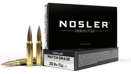 Nosler RDF Match Grade Rifle Ammunition .308 Win 175 gr HPBT 20/ct