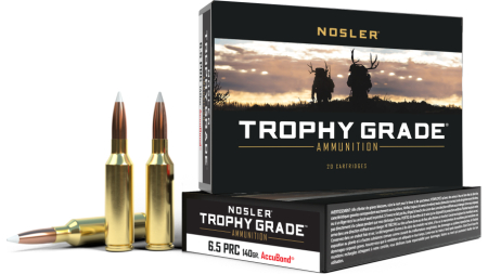 Nosler Accubond Trophy Grade Rifle Ammunition 6.5 PRC 140 gr PT 2900 fps 20/ct