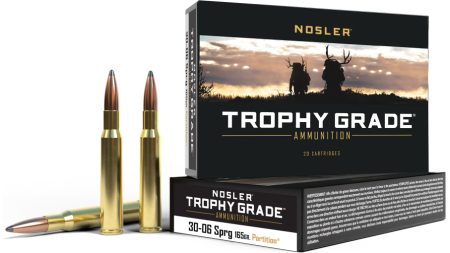 Nosler Partition Trophy Grade Rifle Ammunition .30-06 SPRG 165 gr PSP 2950 fps 20/ct