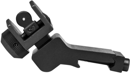 NcStar AR-15 45 Degree Offset Flip-Up Rear Sight Black