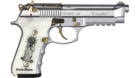 Girsan Regard MC Liberador Handgun 9mm Luger 18rd Magazine 4.9" Barrel Stainless with Santa Muerte Grips