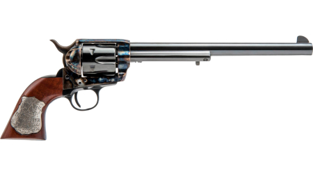 Cimarron Wyatt Earp Frontier Buntline Handgun .45 Colt 6rd Capacity 10" Barrel Case Hardened with Wood Grip