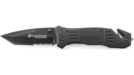 Smith & Wesson Extreme Ops Liner Lock Folding Knife 3.3" Blade Black