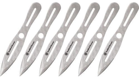 Smith & Wesson 6 8" Throwing Knives 4 1/4" Blade Silver