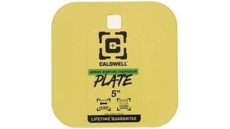 Caldwell AR500 1/4'' Rimfire/Handgun 5'' Square Gong Yellow