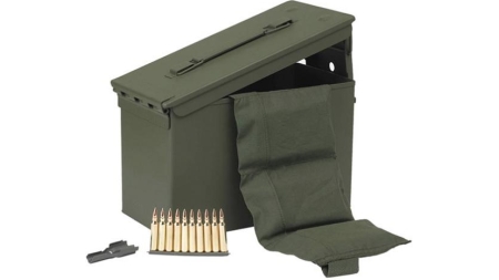 PMC Bronze Rifle Ammunition .223 Rem 55 gr FMJ 2900 fps 1680/ct (2-M2A1 Metal Boxes(840) w/ Bandoleer)