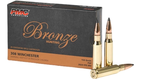 PMC Bronze Rifle Ammunition .308 Win 150gr PSP 2820 fps 20/ct
