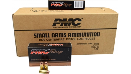 PMC Bronze Handgun Ammunition .40 S&W 165 gr FMJ 989 fps 1000/case