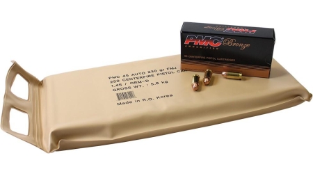 PMC Bronze Handgun Ammunition Battle Pack .45 ACP 230 gr FMJ 830 fps 250/ct (5-50/ct Boxes)