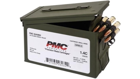 PMC Linked Bronze Rifle Ammunition .50 BMG 660 gr FMJBT 100/ct (M2A1 Box)