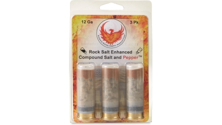 Phoenix Rising Salt & Pepper Shotshells Rock Salt & Pepper Blast 12ga 2-3/4" Less Lethal 3/ct