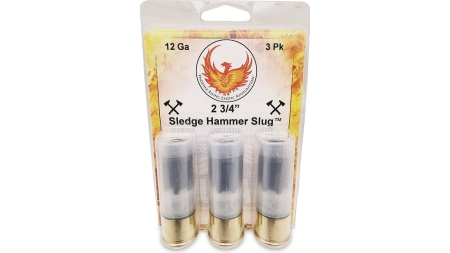Phoenix Rising Sledge Hammer - Large HP Slug Shotshell 12ga 2-3/4" 685gr Slug 3/ct