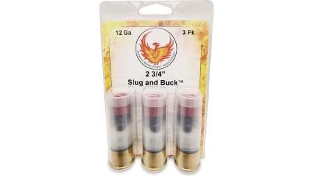 Phoenix Rising Slug & Buck Shotshell 12ga 2-3/4" FSJ 7/8oz Slug & 6-00 Buckshot 1225 fps 3/ct