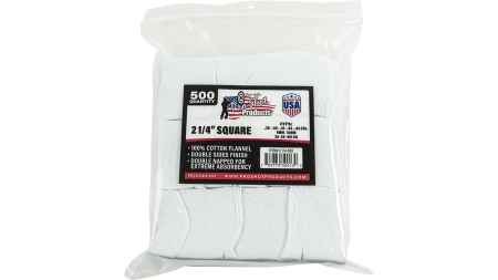 Pro-Shot 2 1/4" Square 100% Cotton Patches 500/ct