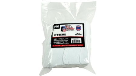Pro-Shot 3" Square 100% Cotton Patches 250/ct
