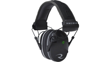 Radians Dual Microphone Electronic Earmuff 3.5mm Stereo Jack 23dB Black Grey