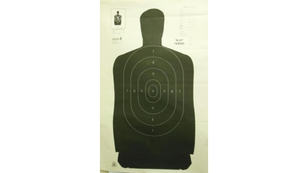 Speedwell Official NRA Police Qualification Silhouette Police Silhouette - Black - 50 yd. 24" X 45" 100/Pack