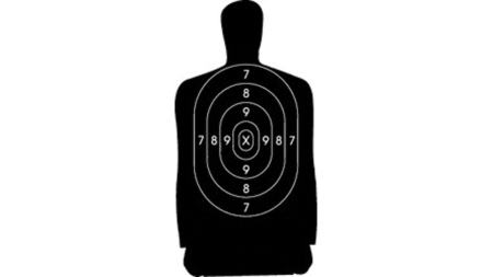 Speedwell Official NRA Police Qualification Silhouette Police Silhouette Reduced 25 yd. 500/Pack