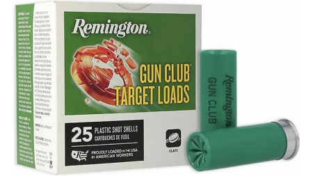 Remington Gun Club Target Load 12 ga 2 3/4" 3 dr 1 1/8 oz #8 1200 fps 25/ct