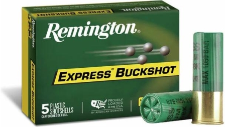 Remington Express Magnum Buckshot Shotshells 12 ga 3"15 plts 1225 fps #00 5/ct