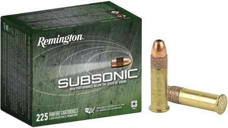 Remington Subsonic Rimfire Ammunition .22 LR 40 gr. HP 1050 fps 225/ct