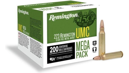 Remington UMC Centerfire Rifle Ammunition .223 Rem 55 gr FMJ 3240 fps 200/ct